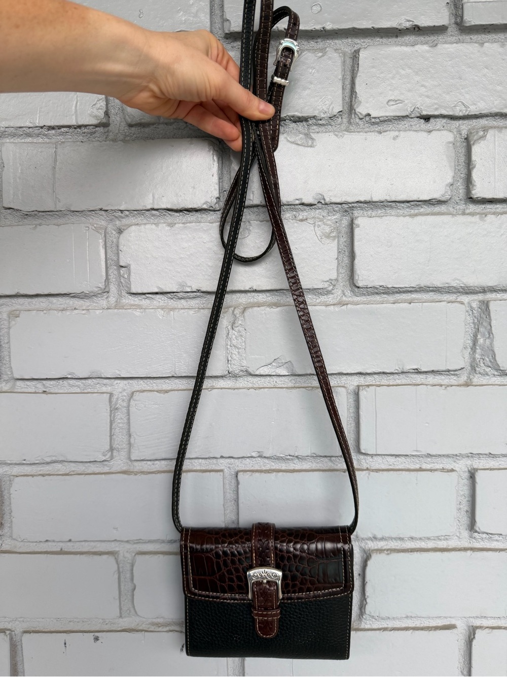 Brighton Leather Wallet Crossbody Organizer Purse